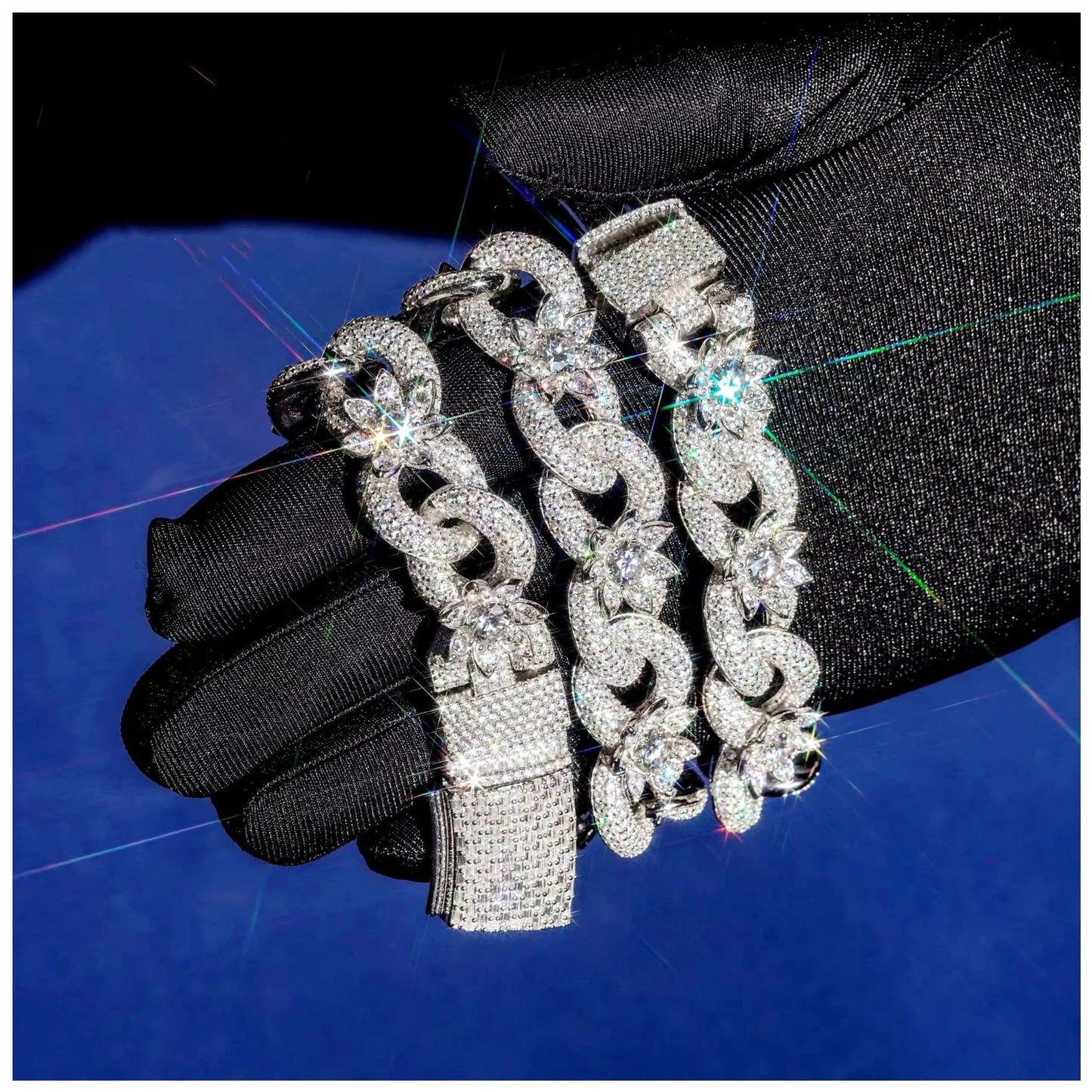 ICED OUT 18MM MOISSANITE "INFINITY" WEISSGOLD 925S SILVER ARMBAND - ICERAIN JEWELRY