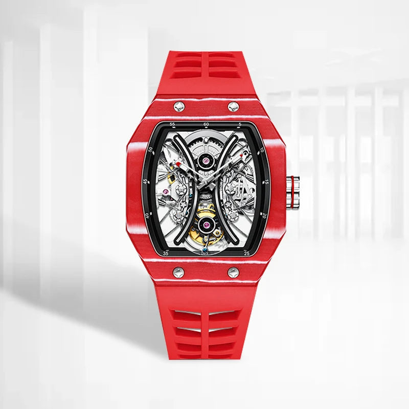 EDELSTAHL 50MM "SKELETON" UHR
