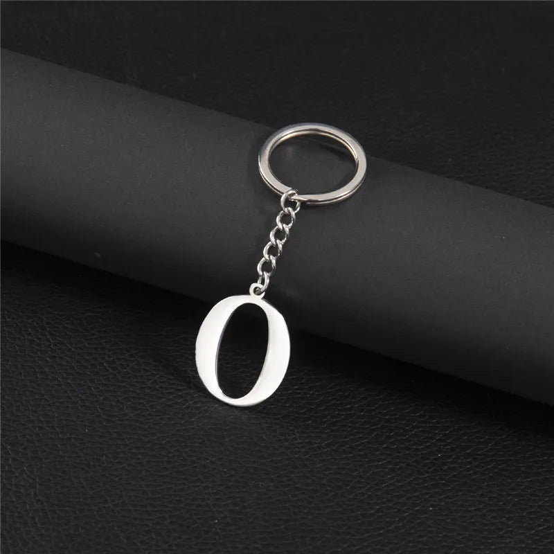 PERSONALISIERTER EDELSTAHL ANFANGSBUCHSTABE "FLISH" SCHLÜSSELANHÄNGER - ICERAIN JEWELRY