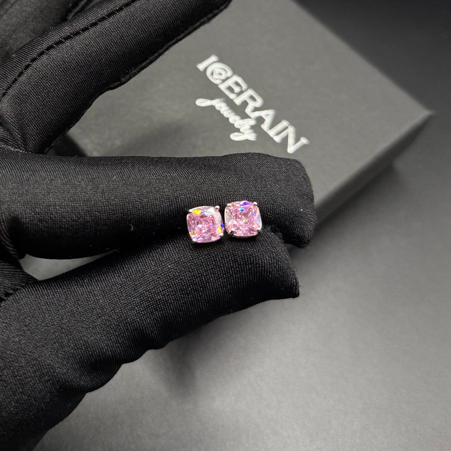 ICED OUT "PINK VERSAILLE" OHRRINGE - ICERAIN JEWELRY