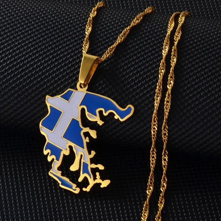 EDELSTAHL "GREECE" LÄNDERKETTE - ICERAIN JEWELRY