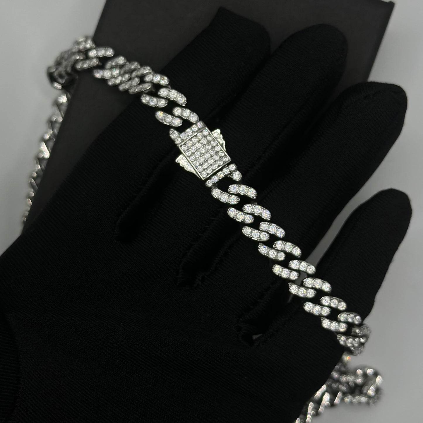 SALE | ICED OUT 9MM 55CM "SILVER CHOPPER CUBAN" KETTE - ICERAIN JEWELRY