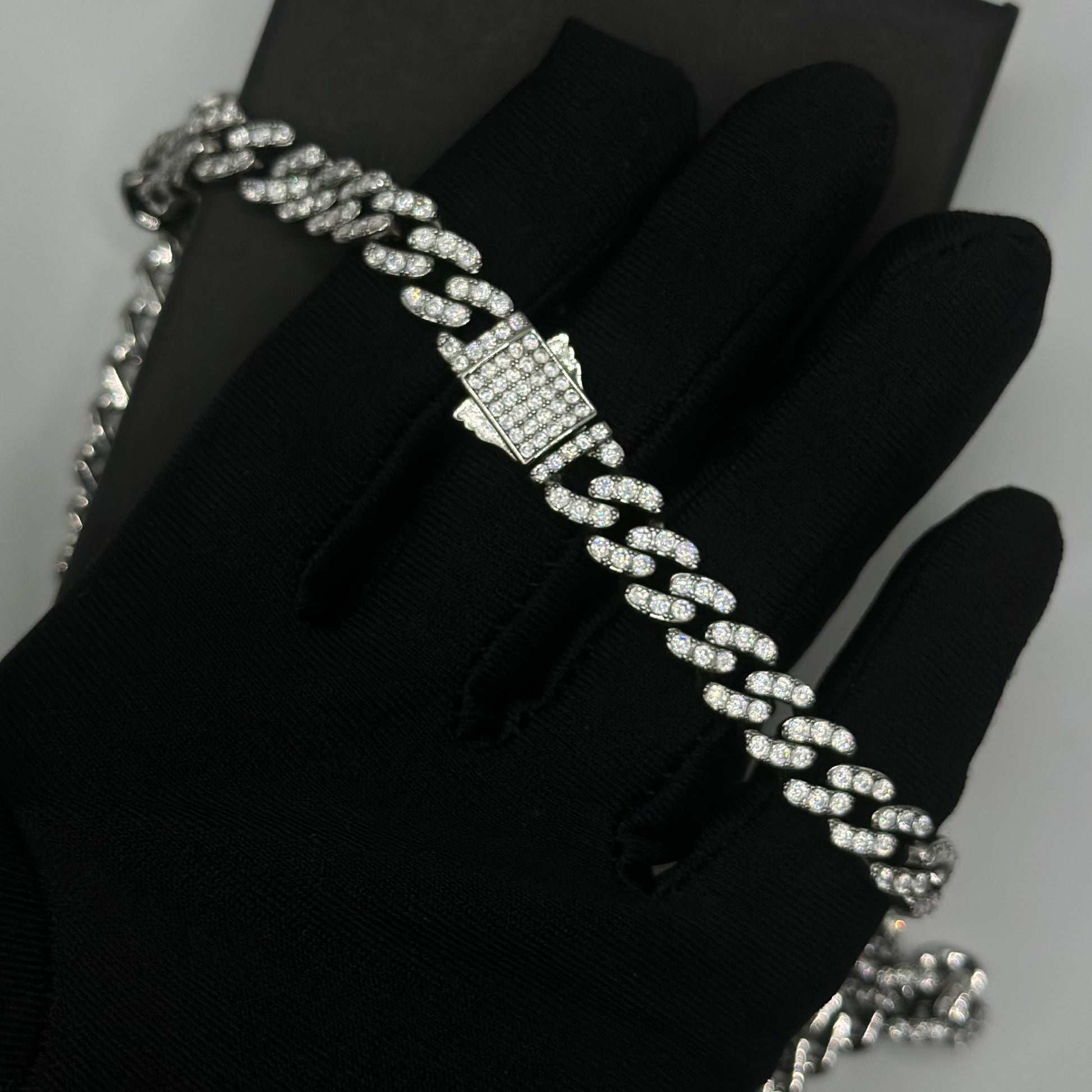 SALE | ICED OUT 9MM 55CM "SILVER CHOPPER CUBAN" KETTE - ICERAIN JEWELRY