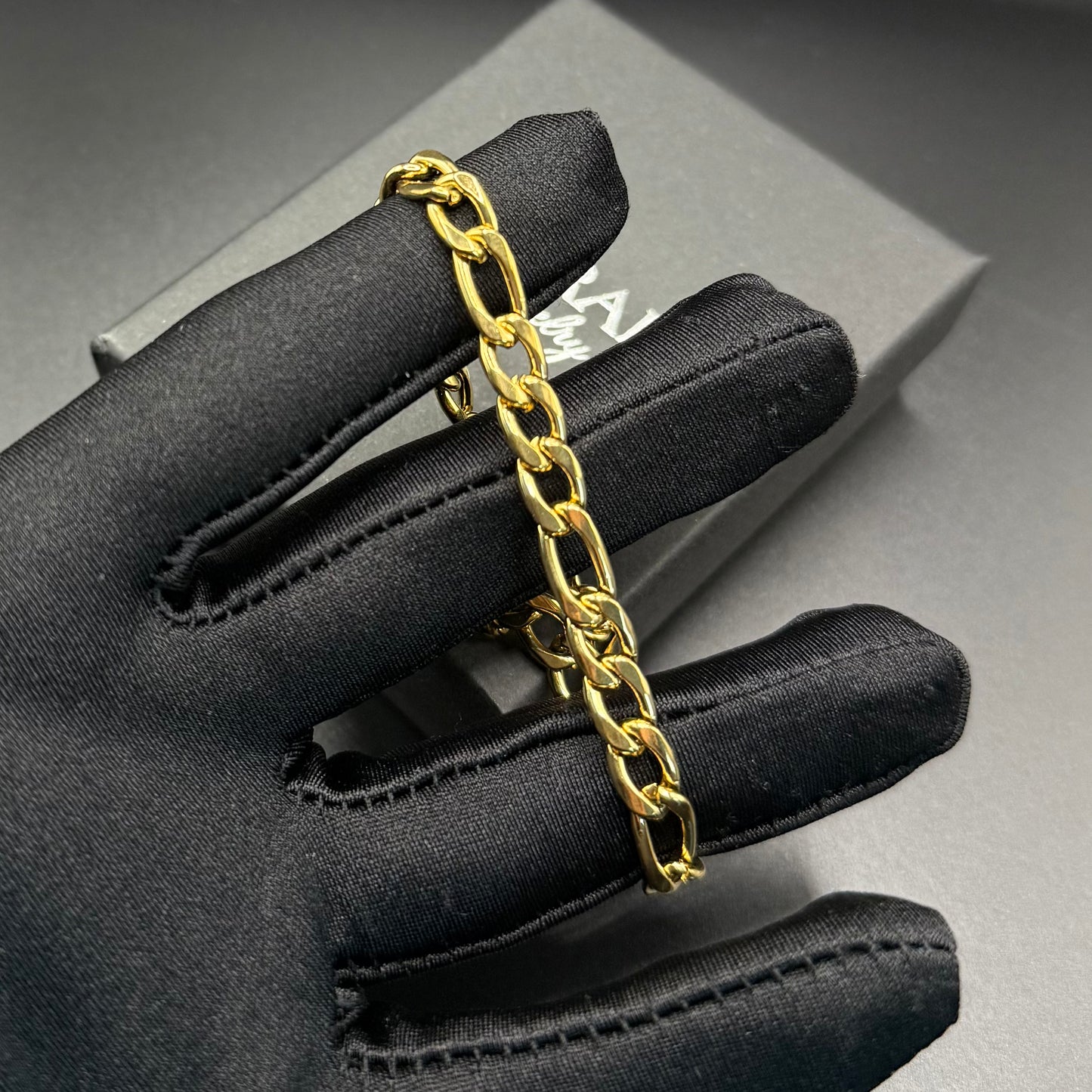 EDELSTAHL 7MM "FIGARO" ARMBAND - ICERAIN JEWELRY
