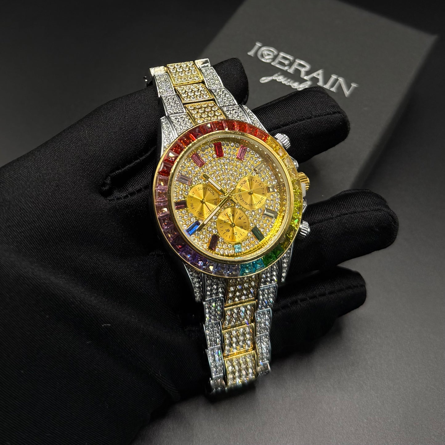 SALE | ICED OUT "SILVER/GOLD SOLLINI" UHR - ICERAIN JEWELRY