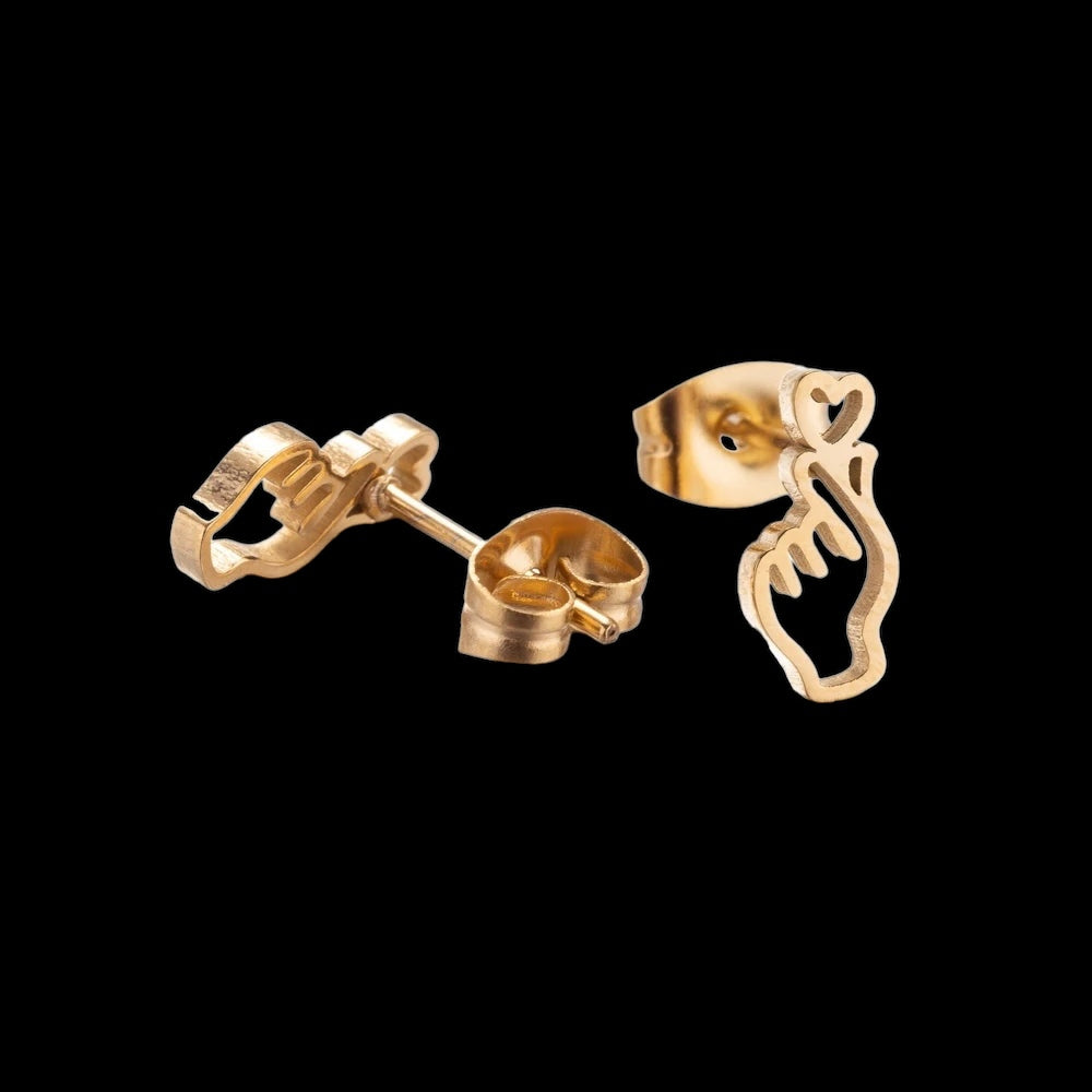 EDELSTAHL "HANDLOVE" OHRRINGE - ICERAIN JEWELRY