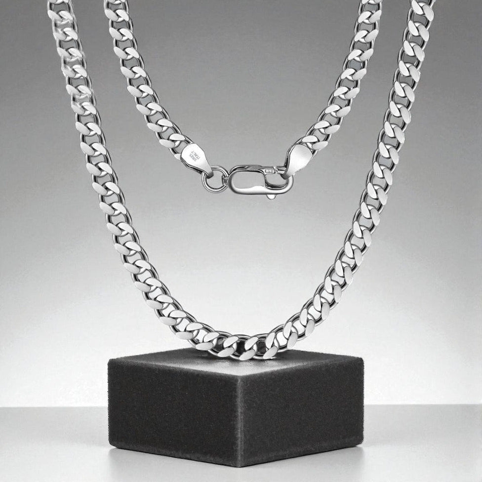 925S SILVER "CUBAN" KETTE - ICERAIN JEWELRY