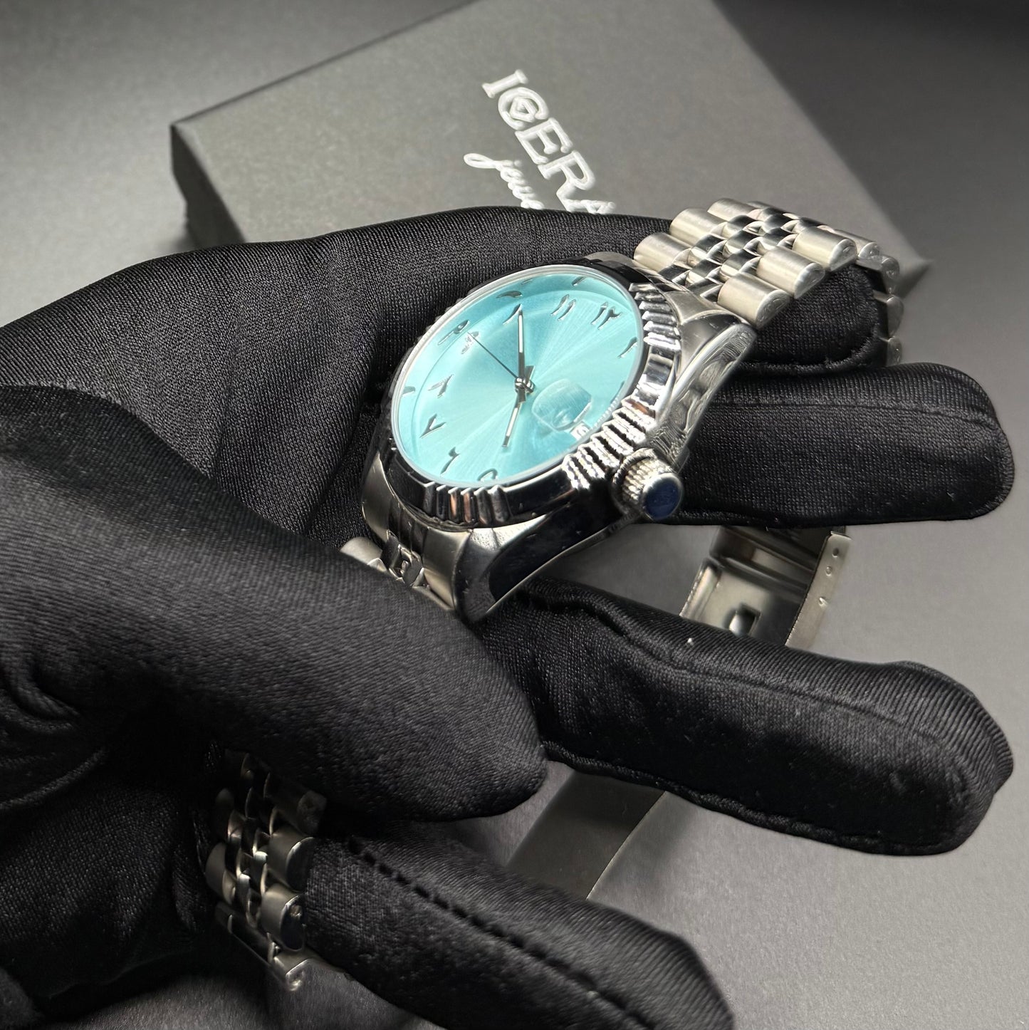 EDELSTAHL AUTOMATIK "ARABIC" UHR - ICERAIN JEWELRY