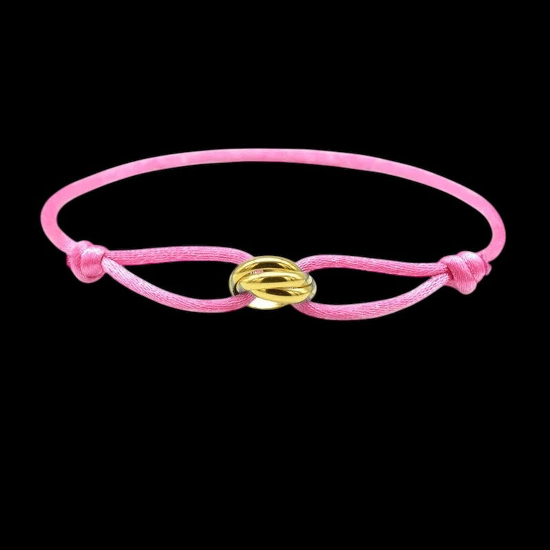STOFF/EDELSTAHL "TRICOLOR" ARMBAND - ICERAIN JEWELRY
