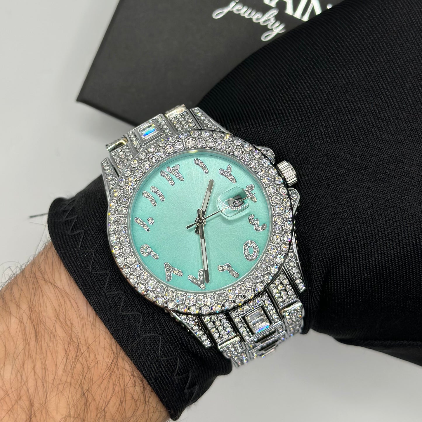 ICED OUT "ARABIC" UHR - ICERAIN JEWELRY