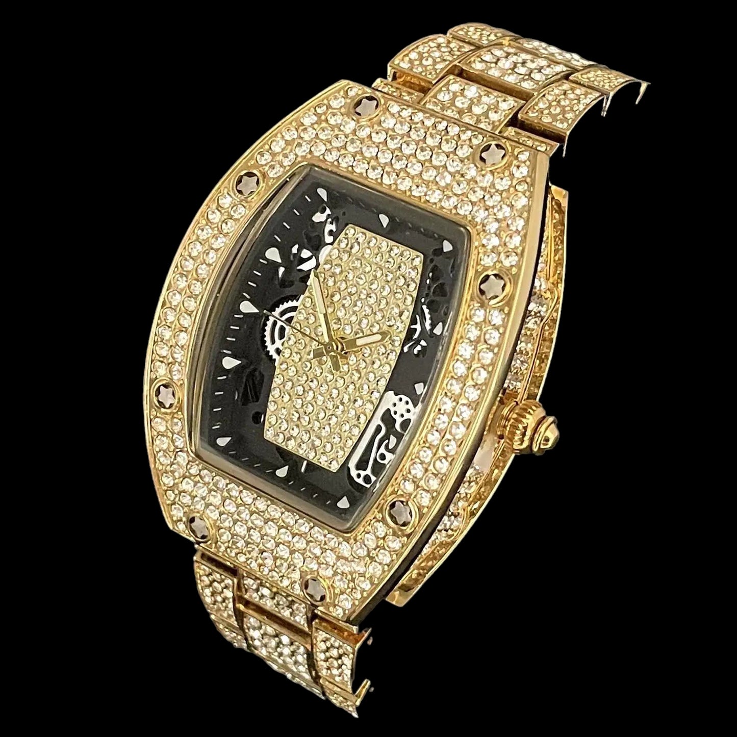 ICED OUT "OVALISAR" UHR - ICERAIN JEWELRY