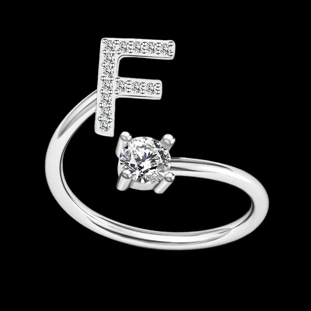 PERSONALISIERTER ICED OUT ANFANGSBUCHSTABEN "NOZZE" RING - ICERAIN JEWELRY