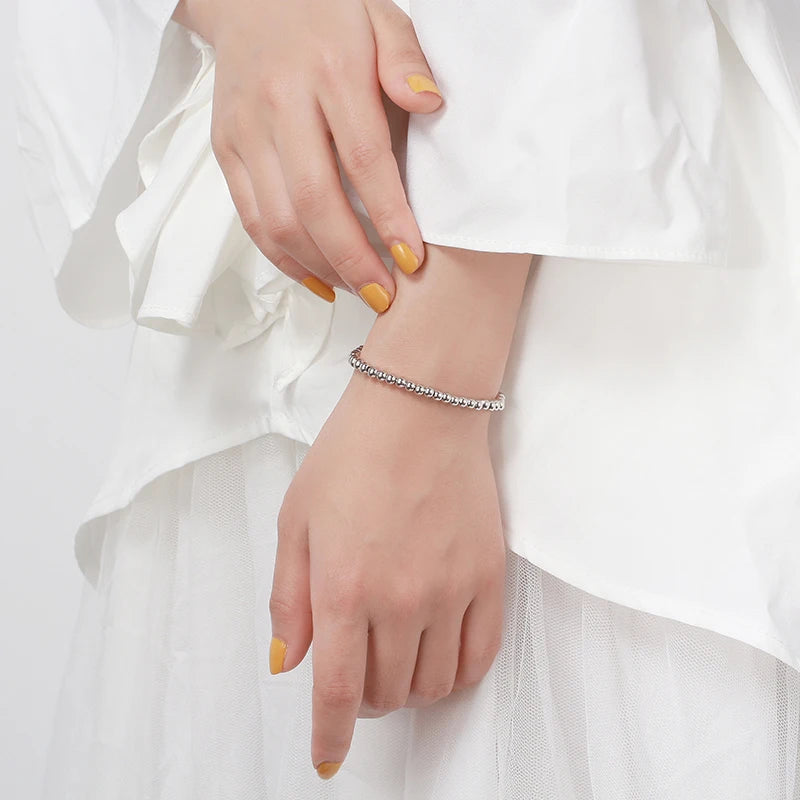 925S SILVER 4MM "PEARL" ARMBAND - ICERAIN JEWELRY
