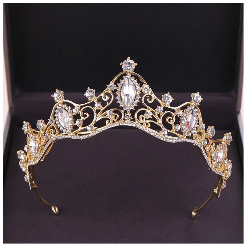 ICED OUT GOLD "ROYAL WHISPER" DIADEM/TIARA