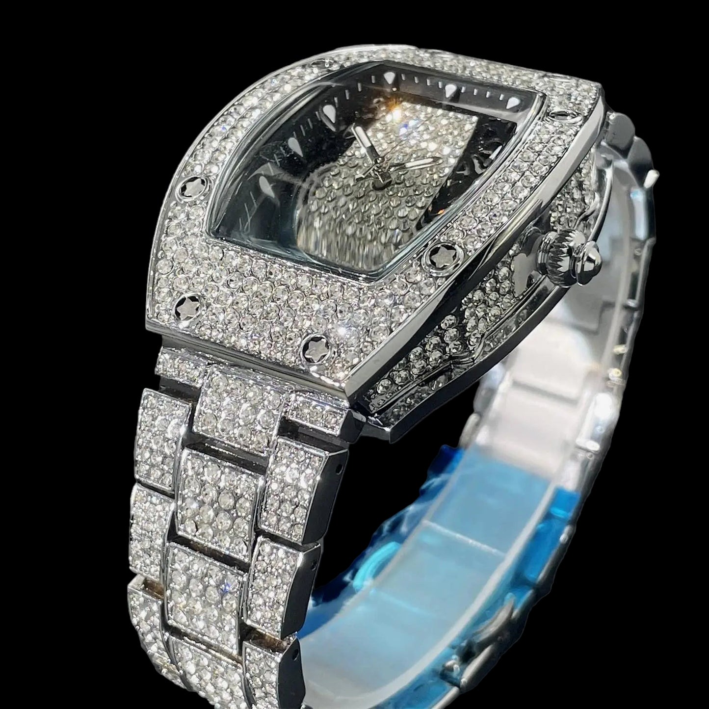 ICED OUT "OVALISAR" UHR - ICERAIN JEWELRY