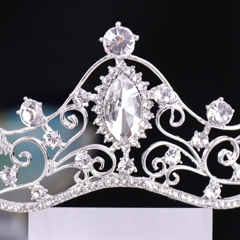 ICED OUT SILVER "ROYAL WHISPER" DIADEM/TIARA