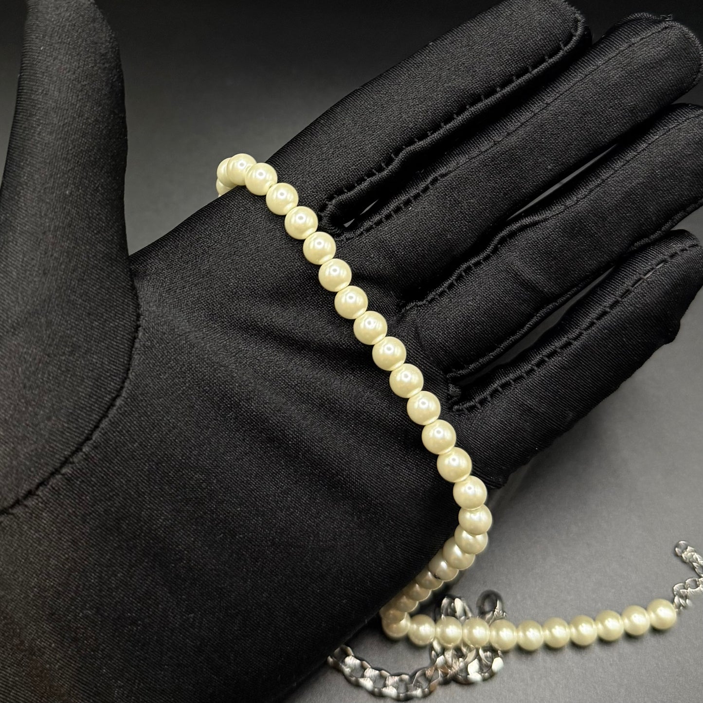 EDELSTAHL 10MM CUBAN/8MM PEARL "TRIP" KETTE - ICERAIN JEWELRY