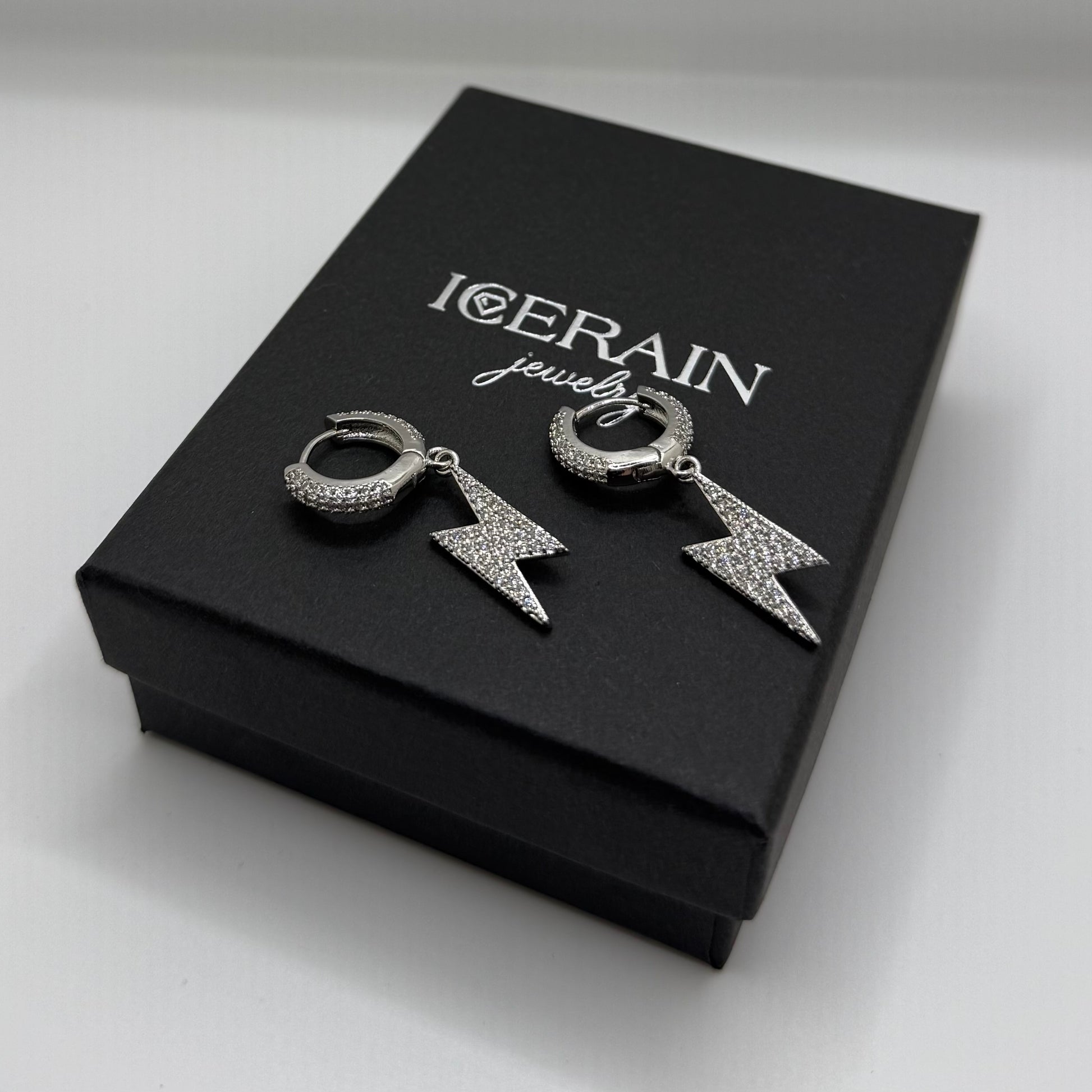 ICED OUT "SILVER LIGHTNING" OHRRINGE - ICERAIN JEWELRY