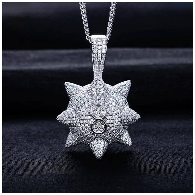 ICED OUT MOISSANITE "METEOR 8" WEISSGOLD 925S SILVER KETTE - ICERAIN JEWELRY