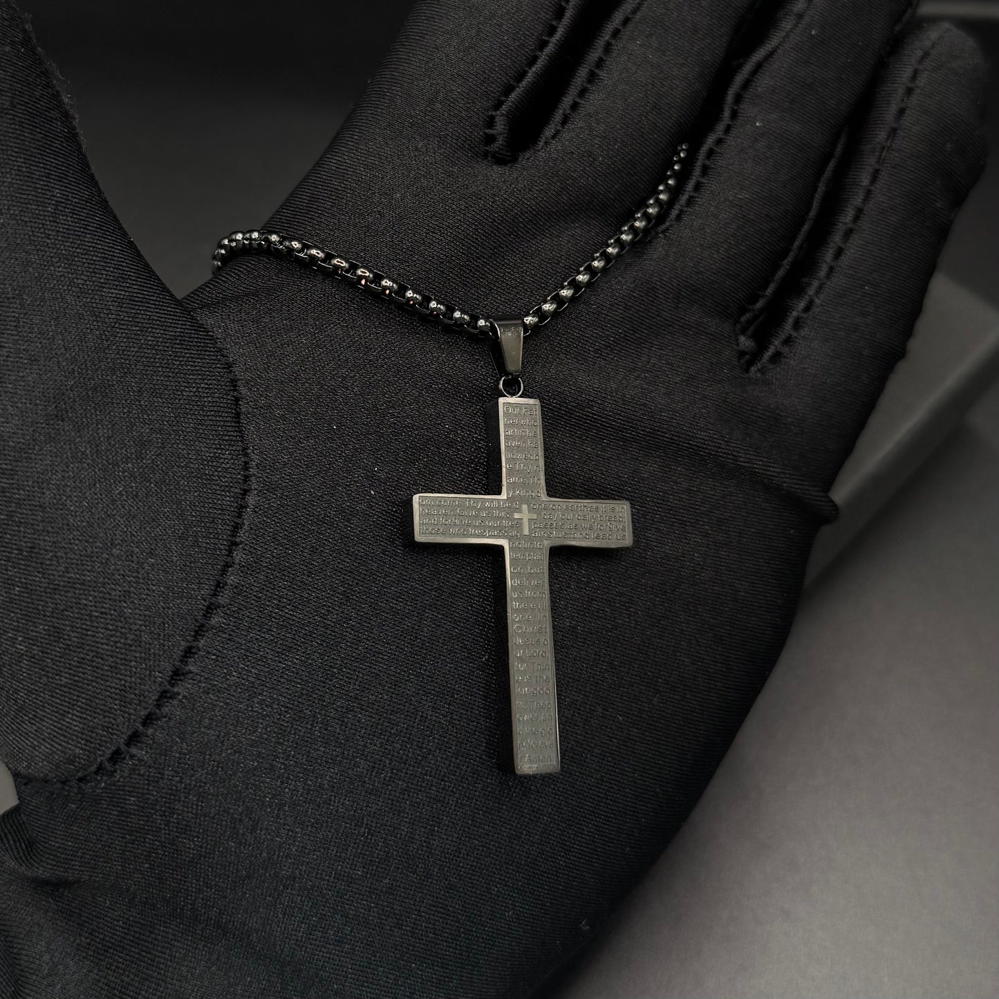 EDELSTAHL "AMEN CROSS V2" KETTE - ICERAIN JEWELRY