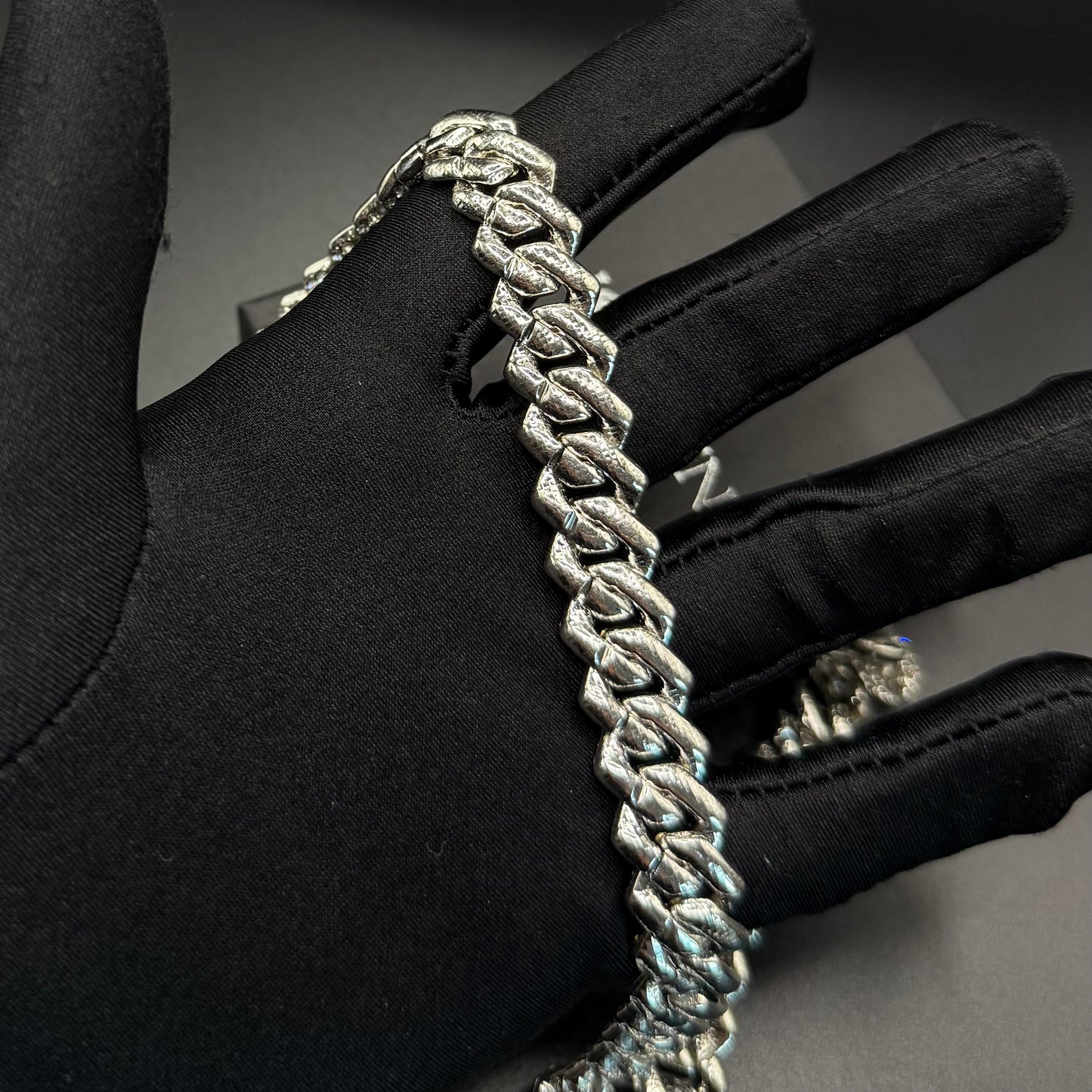 ICED OUT 14MM "SILVER PRONG CUBAN" KETTE - ICERAIN JEWELRY