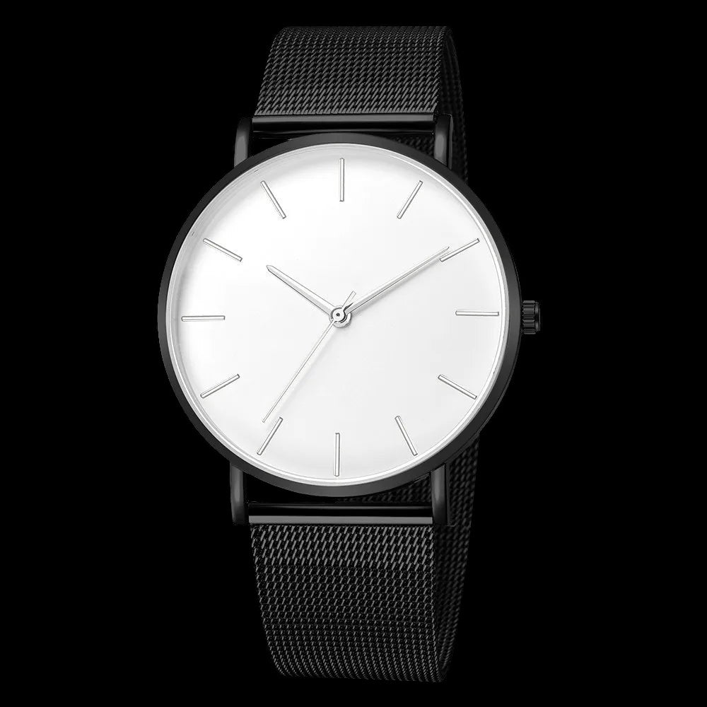 EDELSTAHL "THINMATIC" UHR - ICERAIN JEWELRY