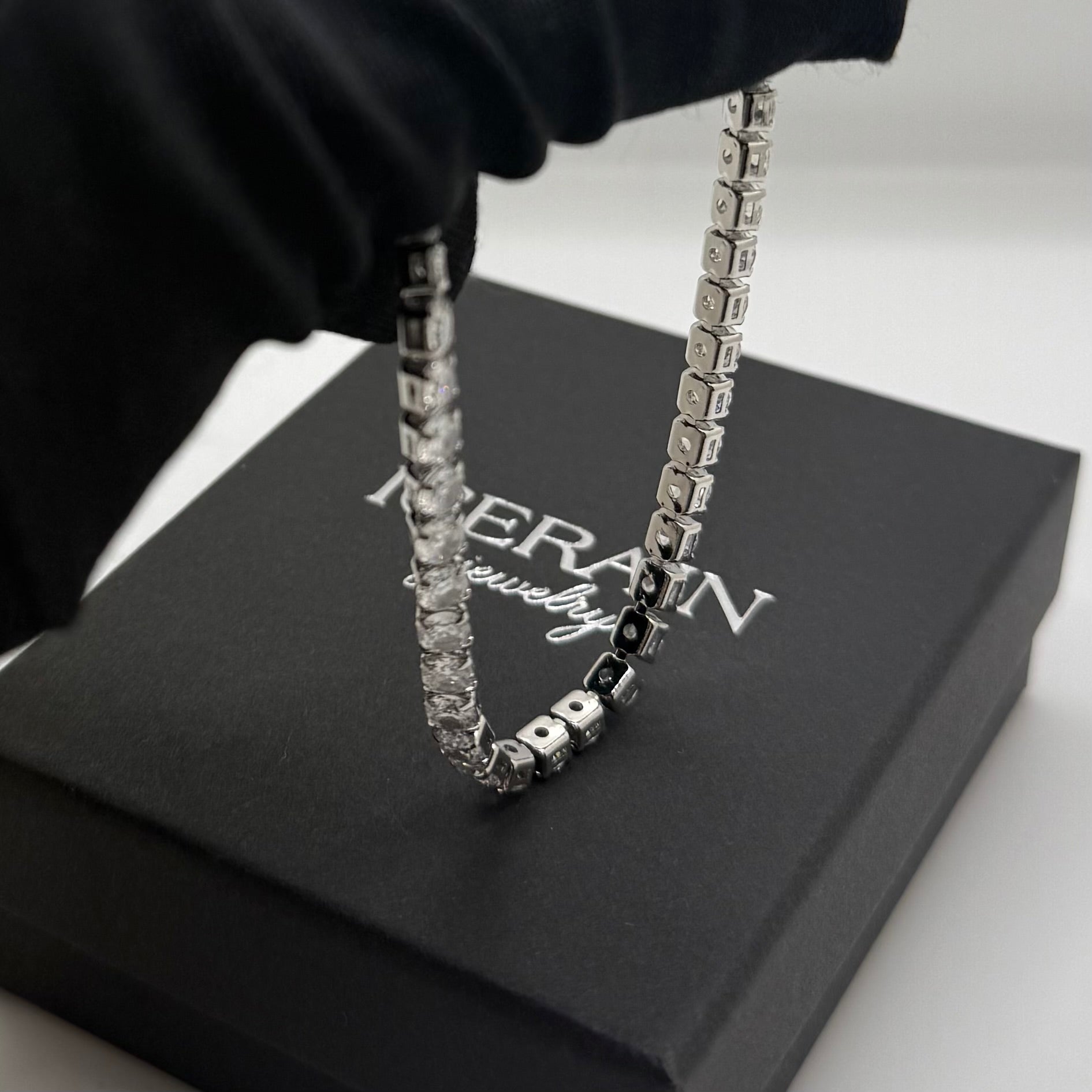 ICED OUT "SILVER TENNIS" ARMBAND - ICERAIN JEWELRY