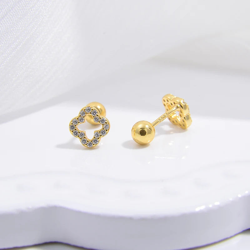 ICED OUT "CLOVER" OHRRINGE - ICERAIN JEWELRY