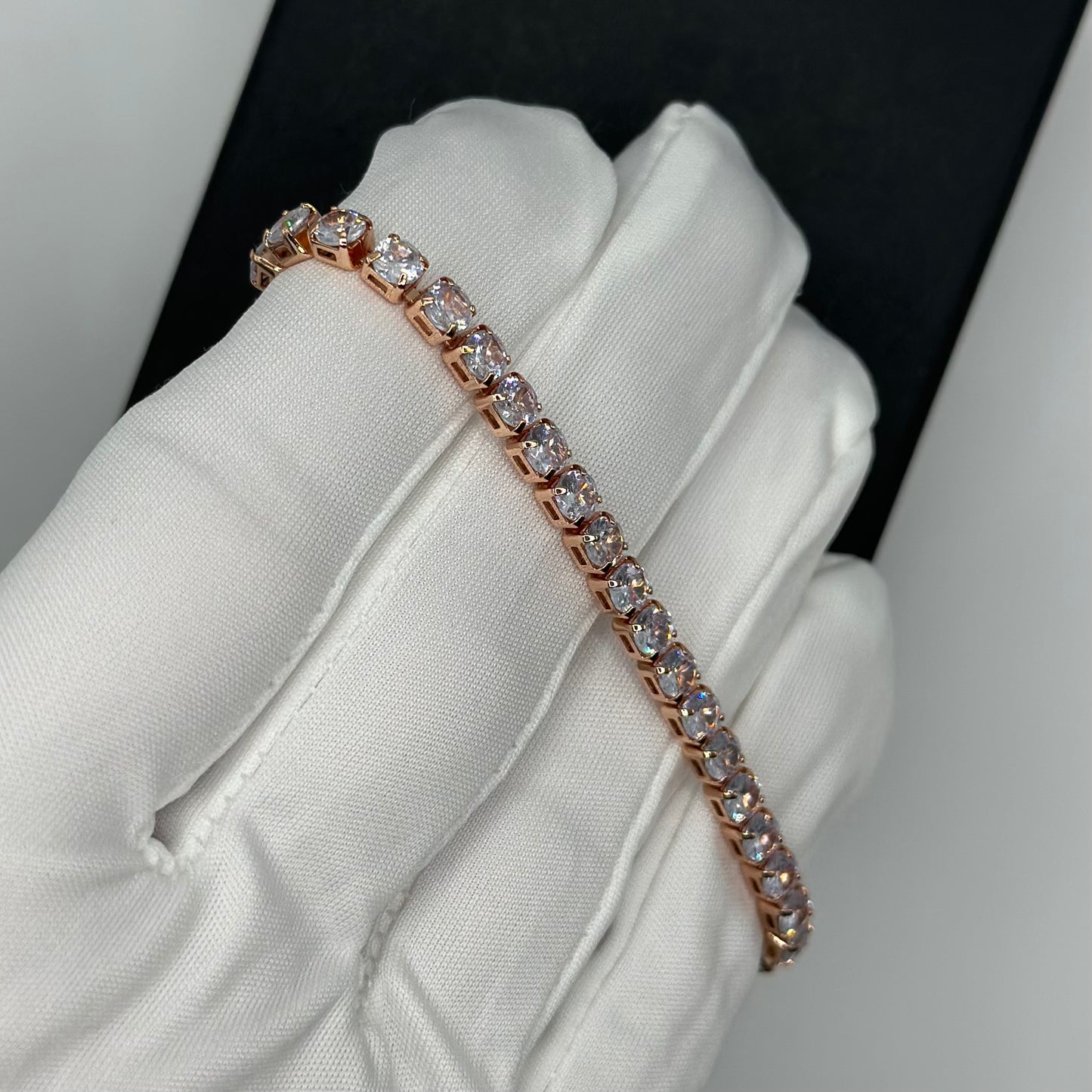 SALE | ICED OUT 5MM 19CM "ROSEGOLD TENNIS" ARMBAND - ICERAIN JEWELRY