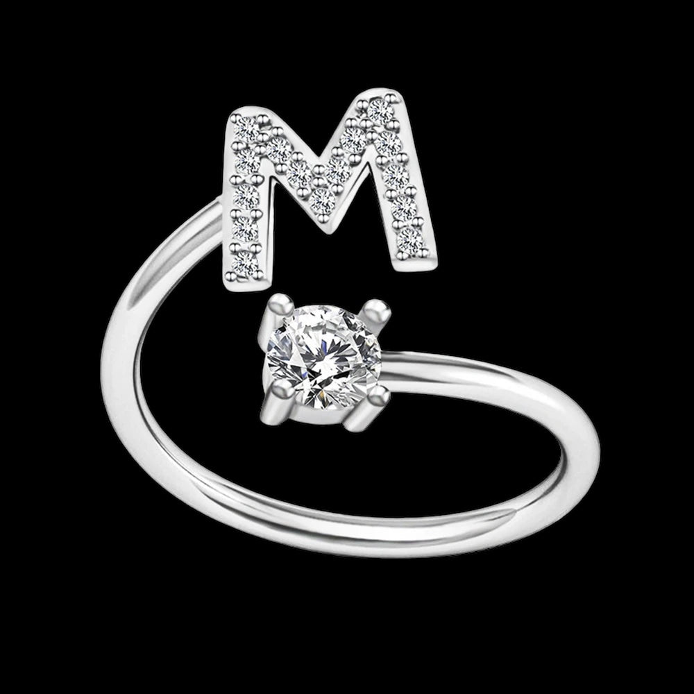 PERSONALISIERTER ICED OUT ANFANGSBUCHSTABEN "NOZZE" RING - ICERAIN JEWELRY