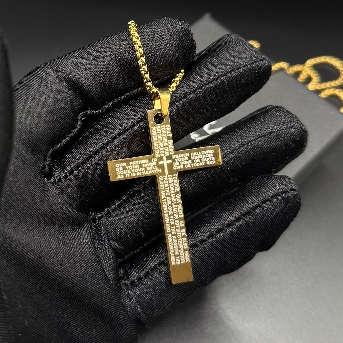 EDELSTAHL "AMEN CROSS V2" KETTE - ICERAIN JEWELRY