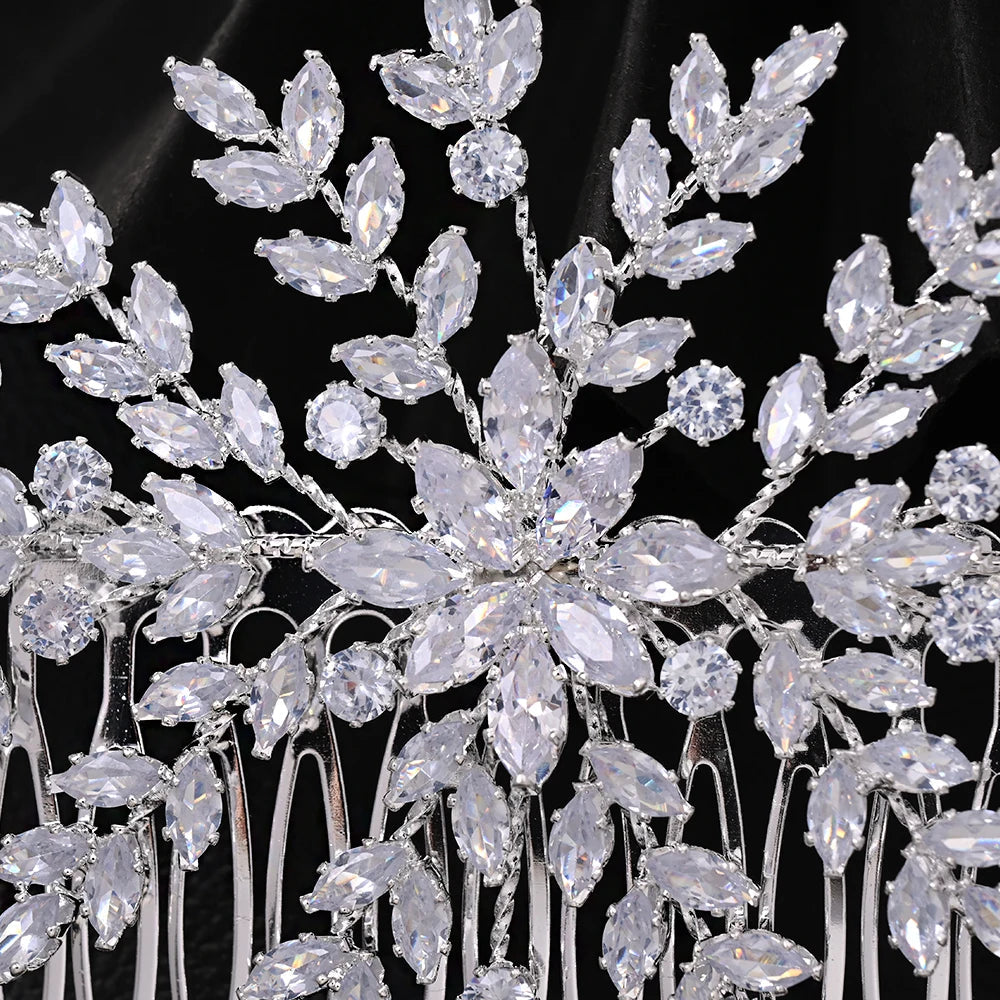 ICED OUT "AURORA LEAF" DIADEM