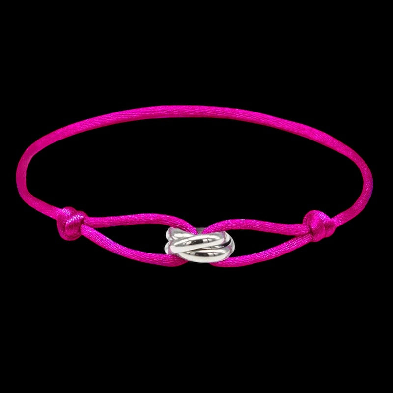 STOFF/EDELSTAHL "TRICOLOR" ARMBAND - ICERAIN JEWELRY