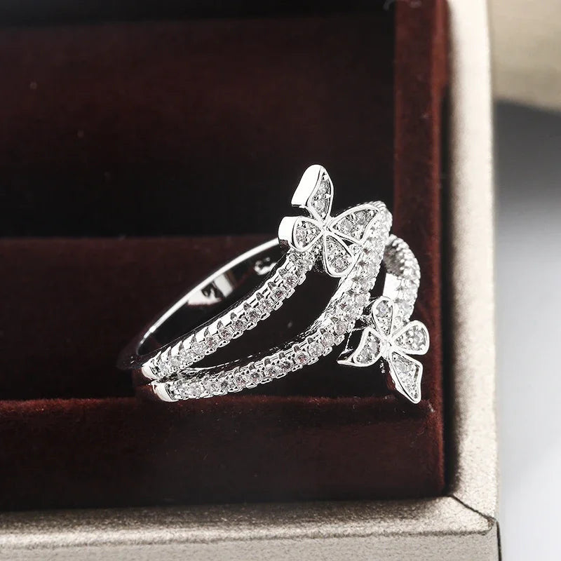 ICED OUT "DOUBLE BUTTERFLY V2" RING - ICERAIN JEWELRY