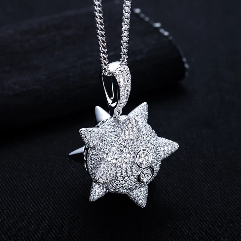 ICED OUT MOISSANITE "METEOR 8" WEISSGOLD 925S SILVER KETTE - ICERAIN JEWELRY