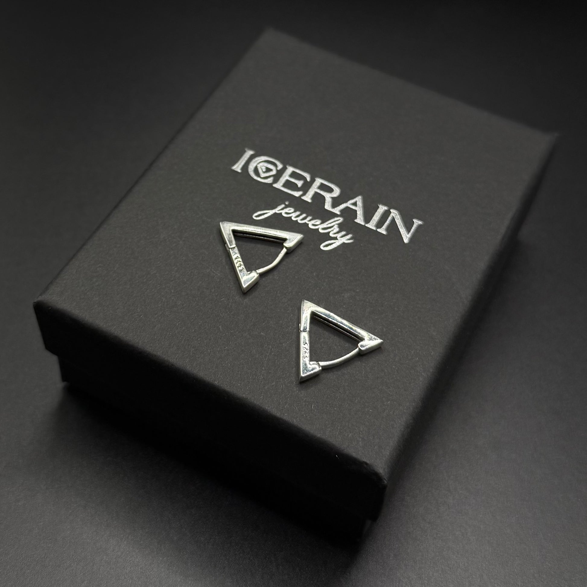 925S SILVER "TRIANGLE" OHRRINGE - ICERAIN JEWELRY