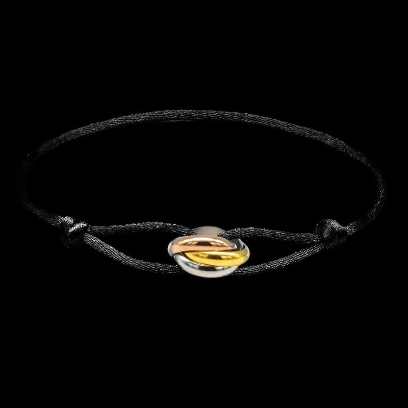 STOFF/EDELSTAHL "TRICOLOR" ARMBAND - ICERAIN JEWELRY
