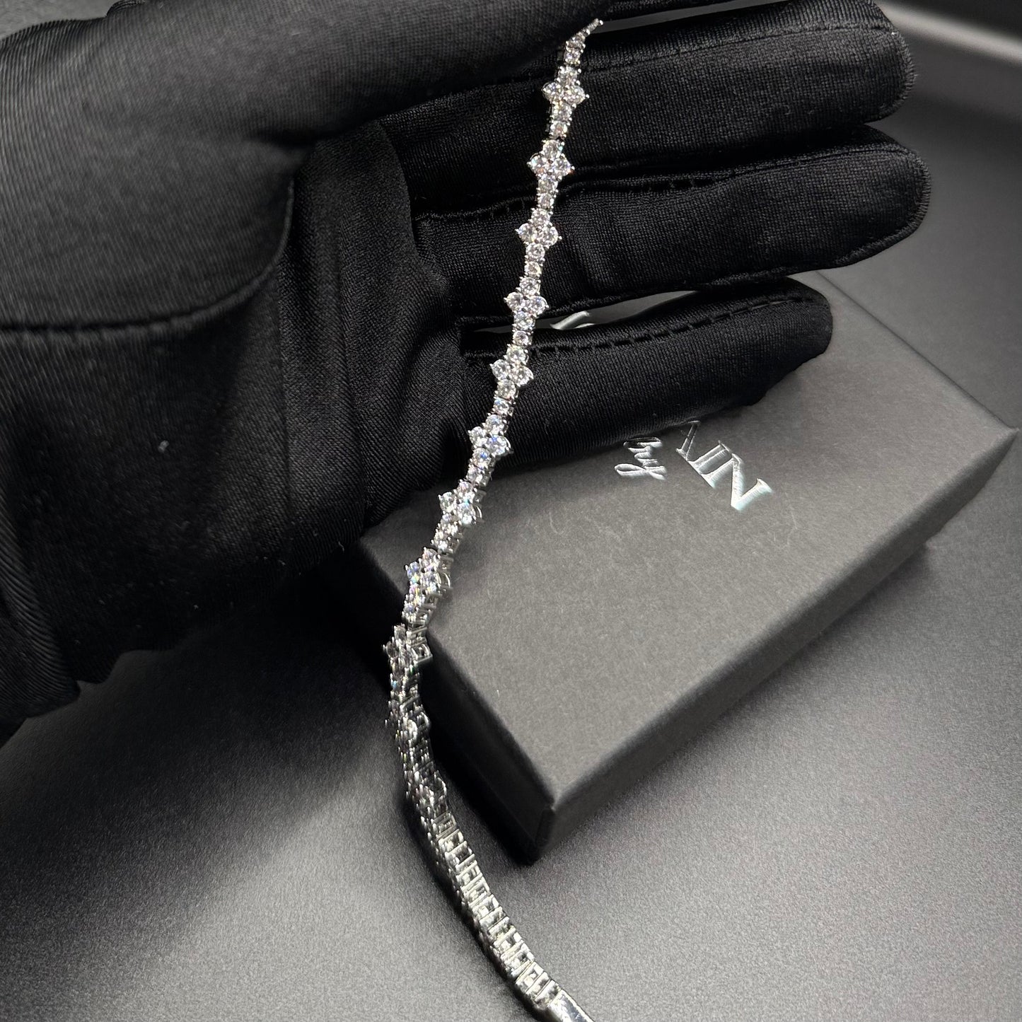 ICED OUT 3MM "TENNIS CROSS" ARMBAND - ICERAIN JEWELRY
