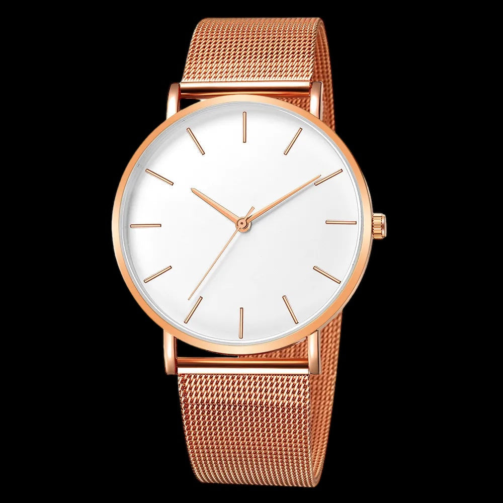 EDELSTAHL "THINMATIC" UHR - ICERAIN JEWELRY