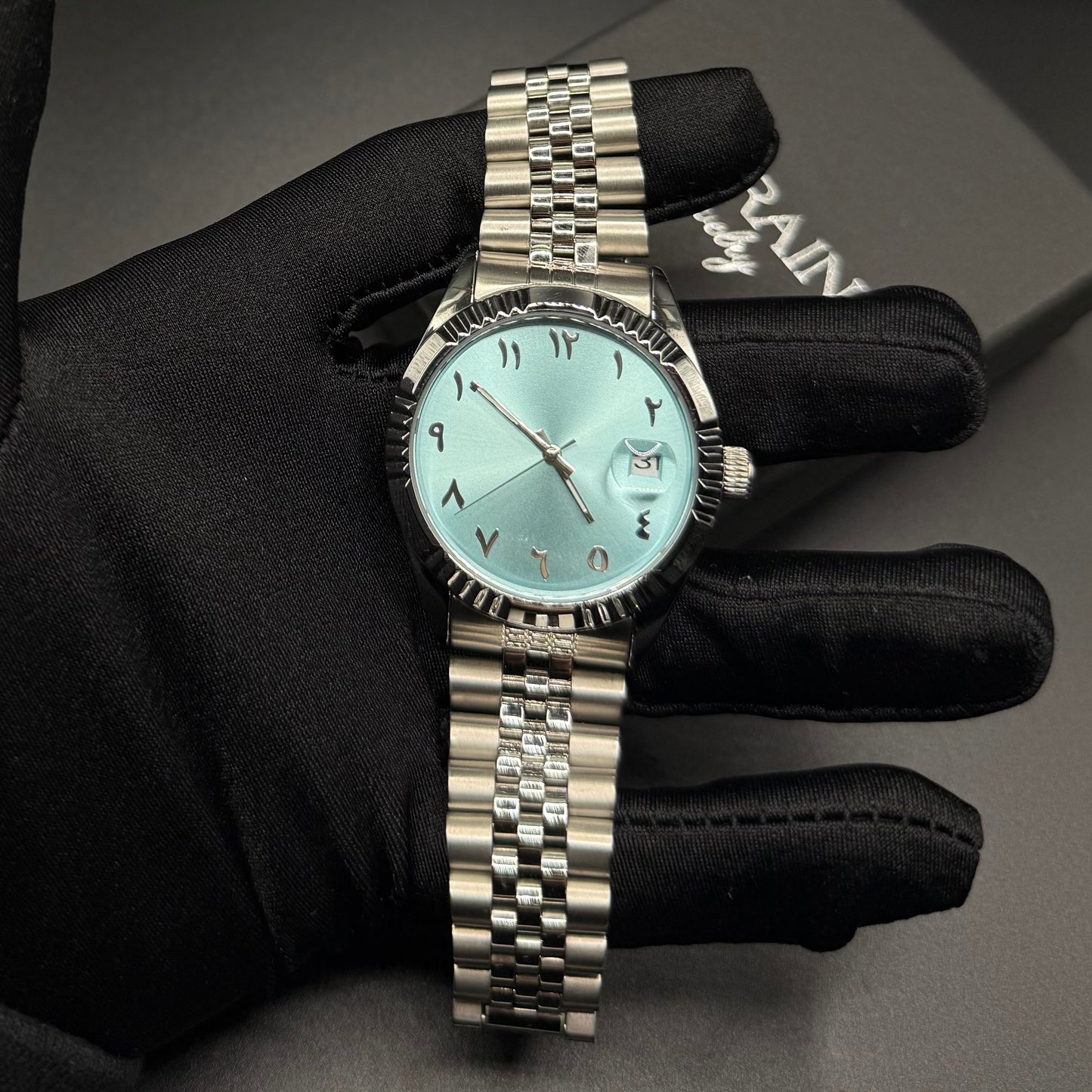 EDELSTAHL AUTOMATIK "ARABIC" UHR - ICERAIN JEWELRY