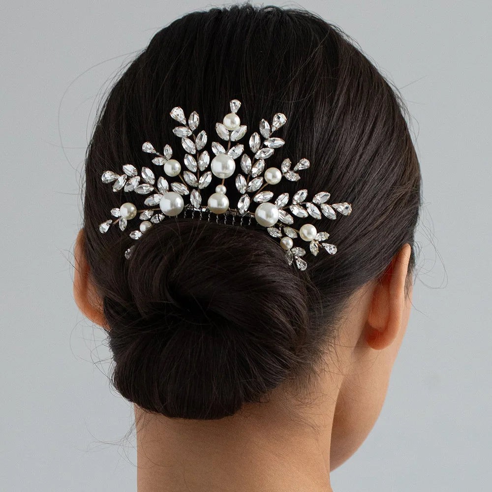 ICED OUT "PEARL BLOSSOM" DIADEM/TIARA