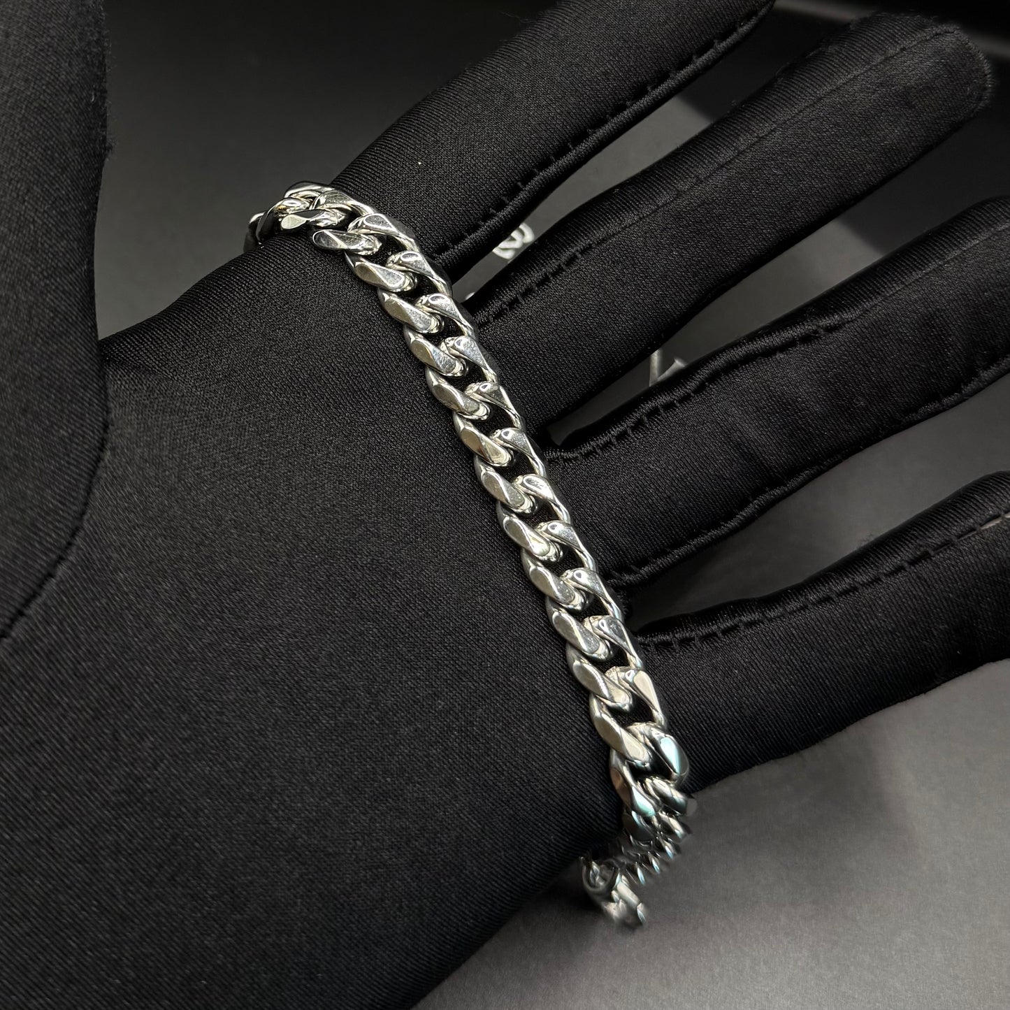 EDELSTAHL "SILVER CUBAN" ARMBAND - ICERAIN JEWELRY