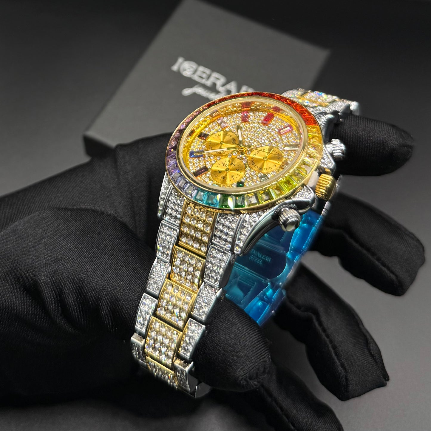 SALE | ICED OUT "SILVER/GOLD SOLLINI" UHR - ICERAIN JEWELRY