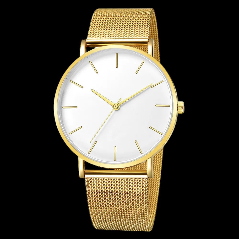 EDELSTAHL "THINMATIC" UHR - ICERAIN JEWELRY