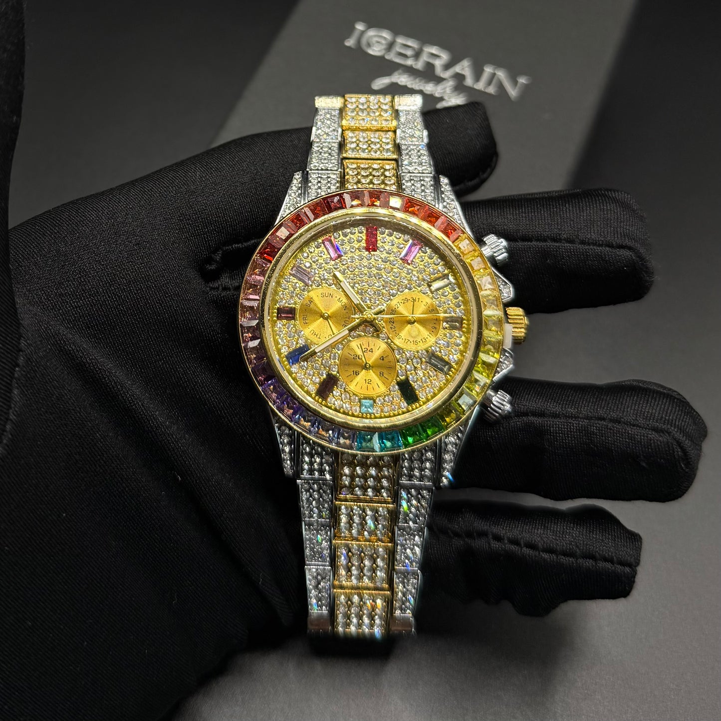 SALE | ICED OUT "SILVER/GOLD SOLLINI" UHR - ICERAIN JEWELRY