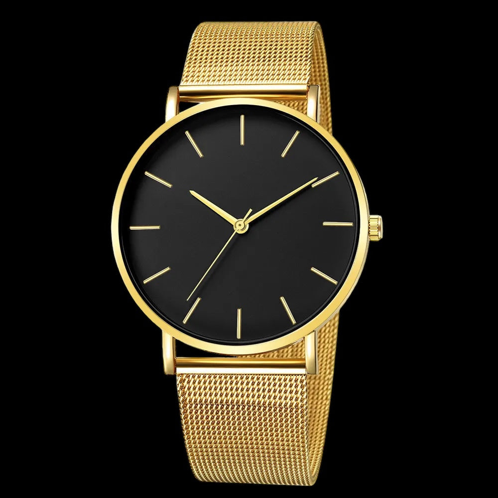 EDELSTAHL "THINMATIC" UHR - ICERAIN JEWELRY