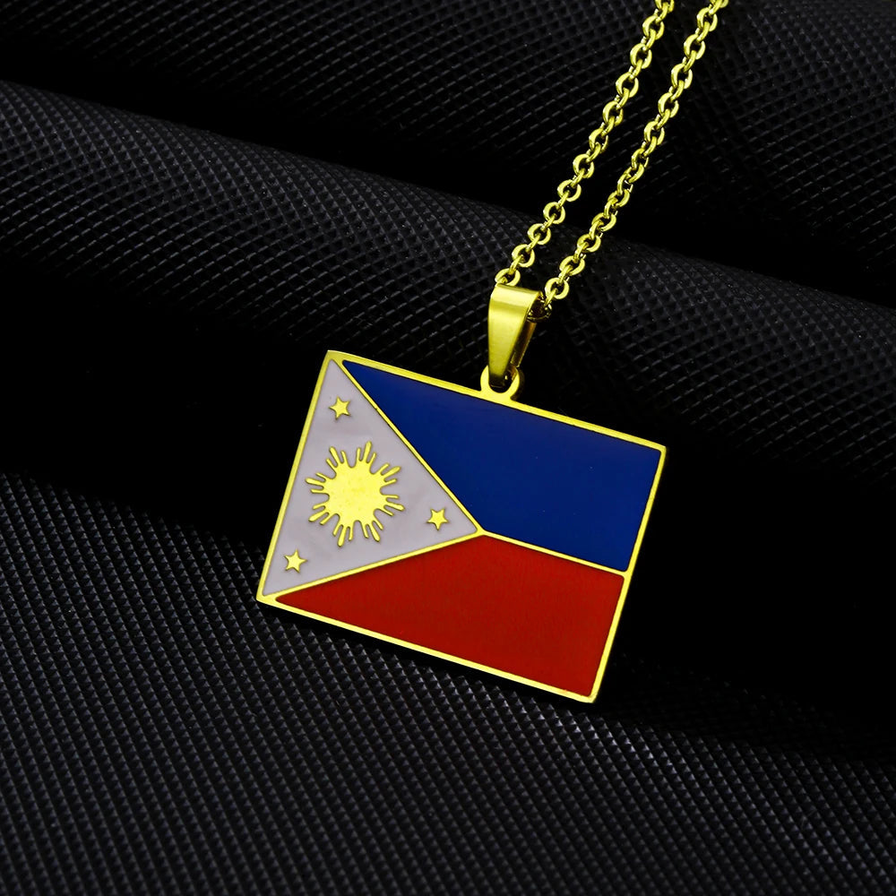EDELSTAHL "PHILIPPINES FLAG" LÄNDERKETTE - ICERAIN JEWELRY