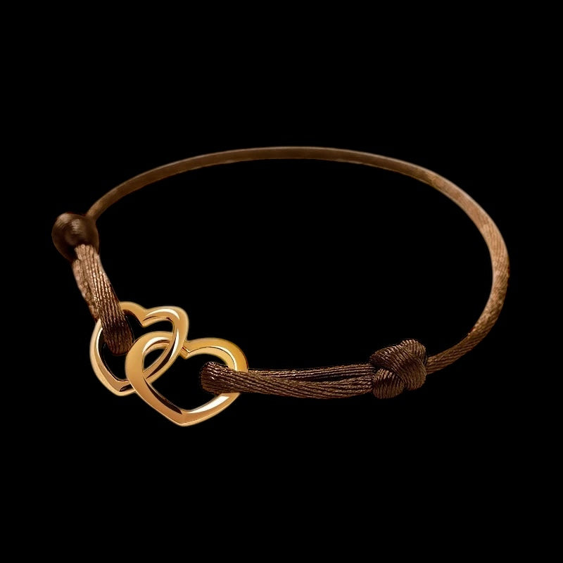 STOFF/EDELSTAHL "HEART" ARMBAND - ICERAIN JEWELRY