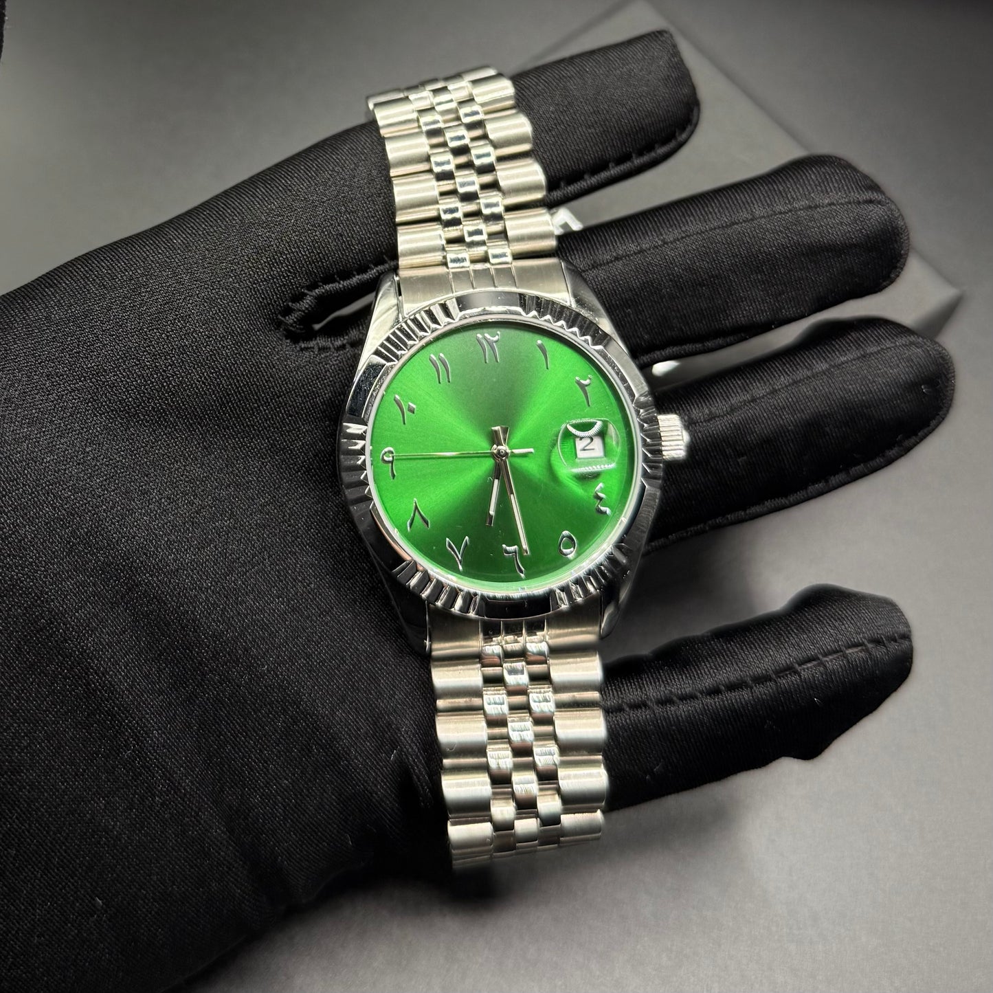 EDELSTAHL AUTOMATIK "ARABIC" UHR - ICERAIN JEWELRY