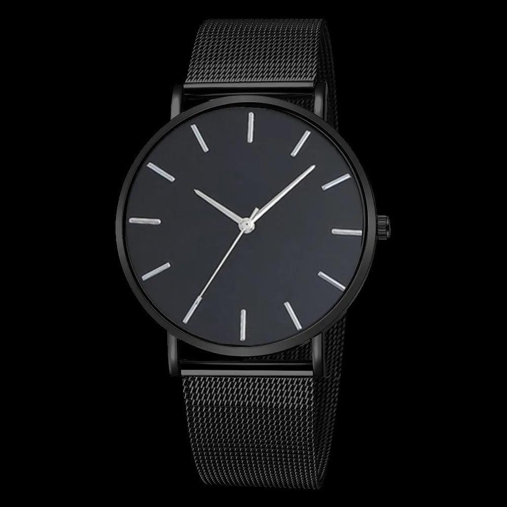 EDELSTAHL "THINMATIC" UHR - ICERAIN JEWELRY